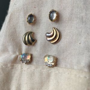 3- Pack of unique one of a kind Vintage Studs